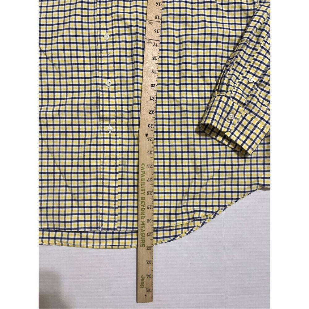 Polo Ralph Lauren Yellow Blue Plaid Oxford Button Down Shirt Sz 2XL Flesh Pony - Picture 8 of 12